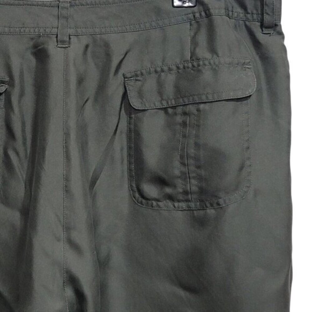 Calvin Klein Silk Pants Green 14 - Picture 5 of 7